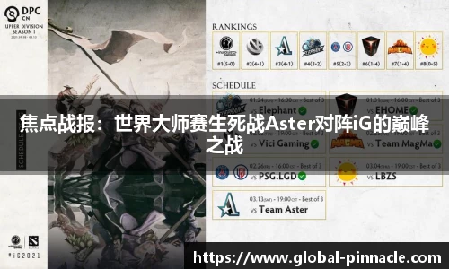 焦点战报：世界大师赛生死战Aster对阵iG的巅峰之战